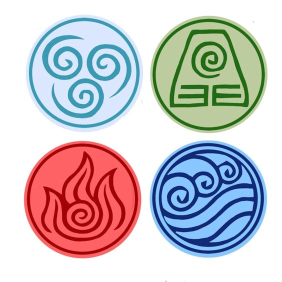 4 Elementos Naturais Do Ar E Dos Símbolos De Fogo Da água Da Terra